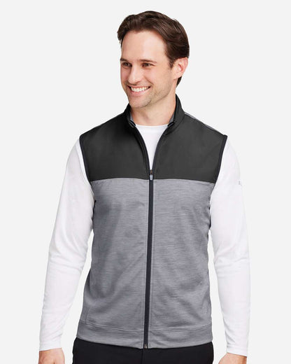 Puma Golf Men's Cloudspun Colorblock Vest 537465 #colormdl_Puma Black/ Quiet Shade Heather