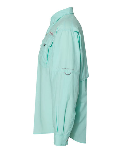 Columbia PFG Bahama™ II Long Sleeve Shirt 212463 #color_Gulf Stream