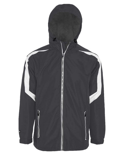 Holloway Men's Charger Hooded Jacket 229059 #color_Carbon/ White