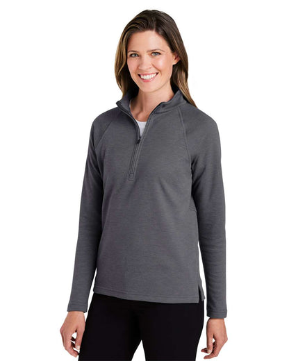 Devon & Jones Women's New Classics® Charleston Quarter-Zip Pullover DG481WZ #colormdl_Black Melange