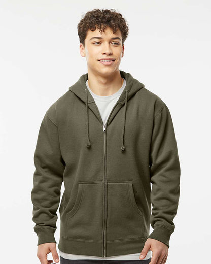 Independent Trading Co. Unisex Heavyweight Full-Zip Hooded Sweatshirt IND4000Z #colormdl_Army