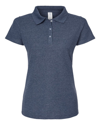 Tultex Women's 50/50 Sport Pique Polo 401 #color_Heather Navy