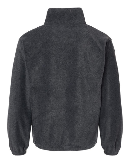 Burnside Polar Fleece Quarter-Zip Pullover 3052 #color_Heather Charcoal