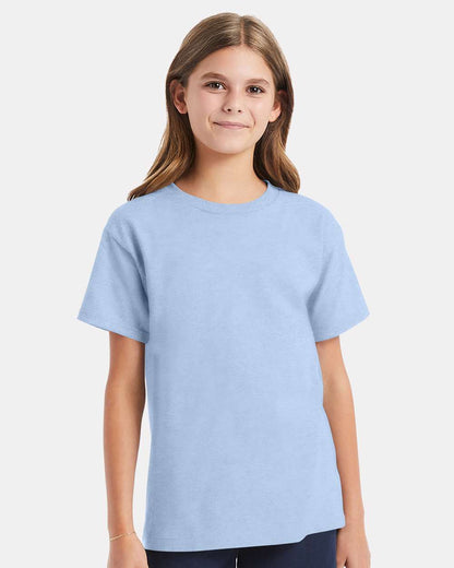 Hanes Essential-T Youth T-Shirt 5480 #colormdl_Light Blue