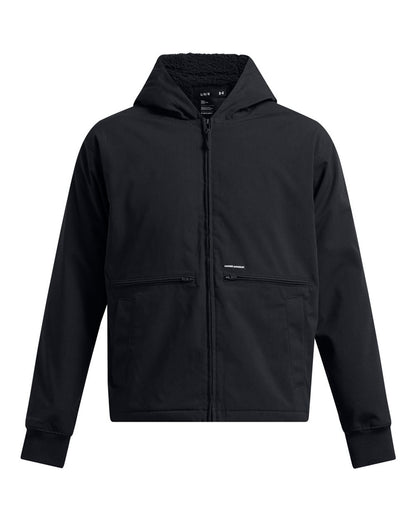 Under Armour Men's Icon Fleece Jacket 1387568 #color_Black/ Black