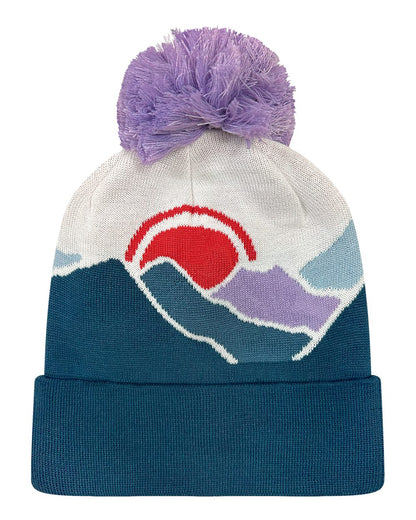 LOCALE Grand Recycled Beanie GRNDSR #color_Mountain Sunset/ Purple