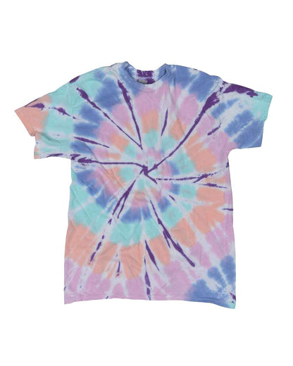 Dyenomite Rainbow Cut-Spiral Tie-Dyed T-Shirt 200TD #color_Mindfulness