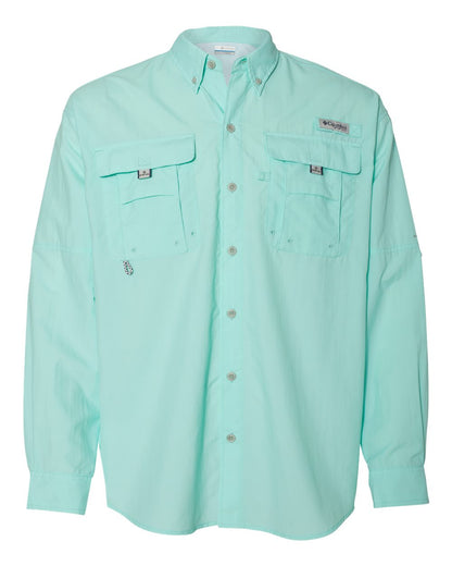 Columbia PFG Bahama™ II Long Sleeve Shirt 212463 #color_Gulf Stream