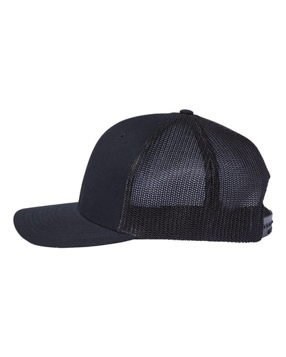 Richardson 112+ R-Flex Adjustable Trucker Cap 112PL #color_Black
