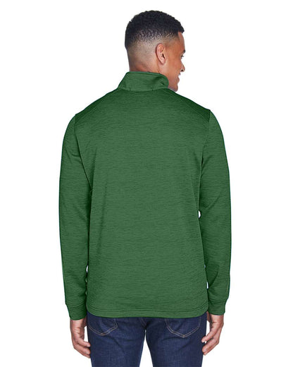 Devon & Jones Men's Newbury Mélange Fleece Quarter-Zip Pullover DG798 #colormdl_Forest Heather