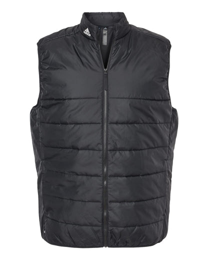 Adidas Men's Puffer Full-Zip Vest A572 #color_Black
