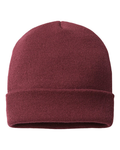 CAP AMERICA USA-Made 12" Cuffed Beanie TKN24 #color_Maroon