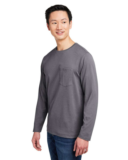 Harriton Unisex Charge Snag and Soil Protect Long Sleeve T-Shirt M118L #colormdl_Dark Charcoal