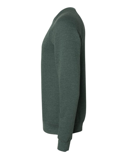 BELLA + CANVAS Unisex Sponge Fleece Raglan Crewneck Sweatshirt 3901 #color_Heather Forest