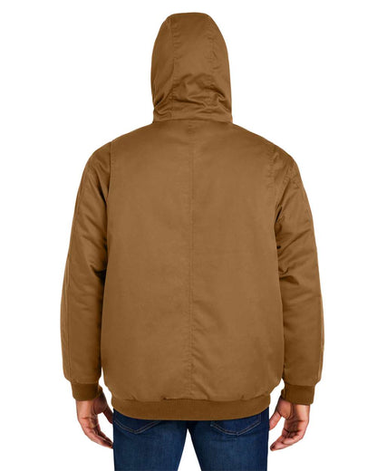 Harriton Unisex Tall ClimaBloc® Heavyweight Hooded Full-Zip Jacket M722T #colormdl_Duck Brown