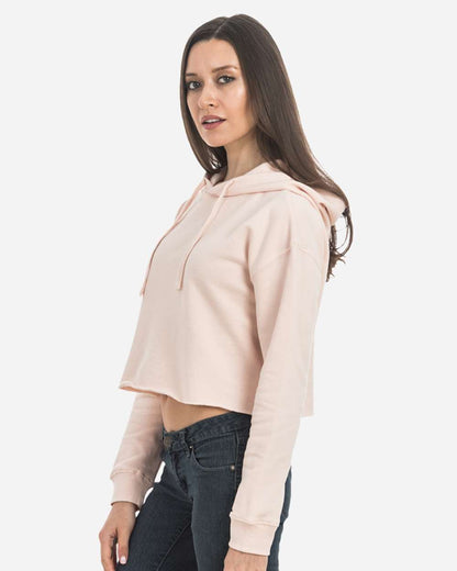 Lane Seven Women's Cropped Fleece Hooded Sweatshirt LS12000 #colormdl_Pale Pink