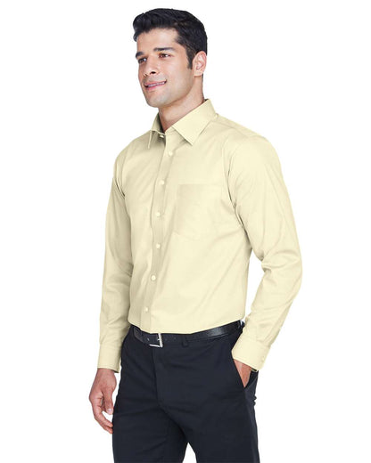 Devon & Jones Men's Crown Collection® Solid Stretch Twill Woven Dress Shirt DG530 #colormdl_Transparent Yellow