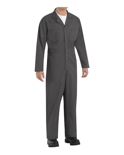 Red Kap Men's Extended Sizes Twill Action Back Coverall CT10EXT #color_Charcoal