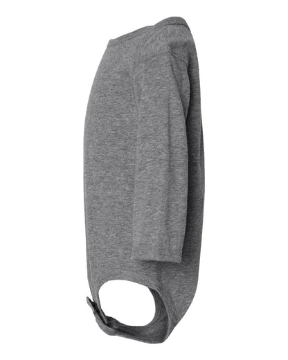 Rabbit Skins Infant Fine Jersey Long Sleeve Bodysuit 4421 #color_Granite Heather