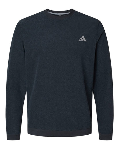 Adidas Men's Terry Loop Crewneck Sweatshirt A586 #color_Black