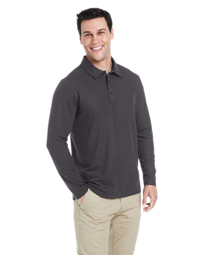 CORE365 Men's Fusion ChromaSoft™ Long Sleeve Pique Polo CE112L #colormdl_Carbon