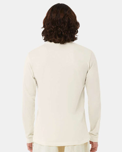 BELLA + CANVAS Heather CVC Long Sleeve Tee 3501CVC #colormdl_Heather Natural