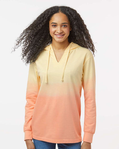 MV Sport Women's French Terry Ombré Hooded Sweatshirt W20185 #colormdl_Sunray/ Creamsicle