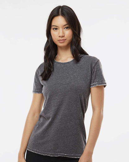 J. America Women’s Zen Jersey T-Shirt 8116 #colormdl_Dark Smoke