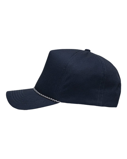 Sportsman Five-Panel Rope Heritage Fit Cap SP1300 #color_Navy