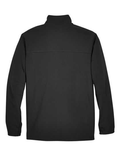 North End Men's Three Layer Fleece Performance Soft Shell Jacket 88099 #color_Black