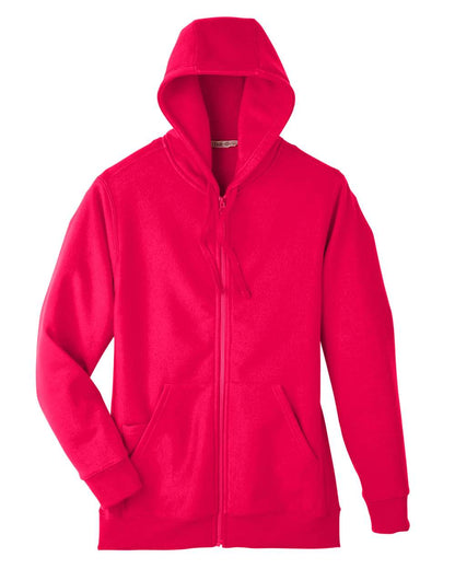 Team 365 Unisex Zone HydroSport™ Heavyweight Full-Zip Hooded Sweatshirt TT95 #color_Sport Red