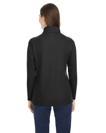 CORE365 Women's Fusion ChromaSoft™ Pique Quarter-Zip Pullover CE405W #colormdl_Black