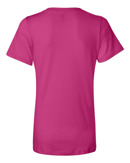 BELLA + CANVAS Women’s Relaxed Jersey V-Neck Tee 6405 #color_Berry