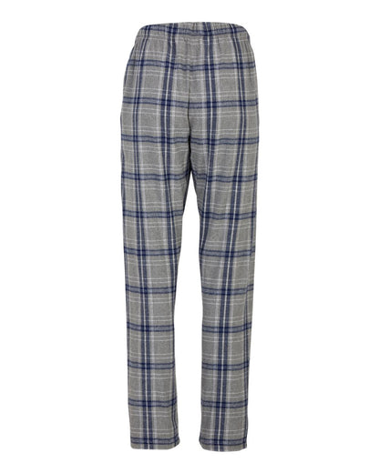 Boxercraft Women's Haley Flannel Pants BW6620 #color_Oxford Heather/ Navy Kingston
