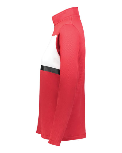 Holloway Women's Prism Bold Quarter-Zip Pullover 222791 #color_Scarlet/ White