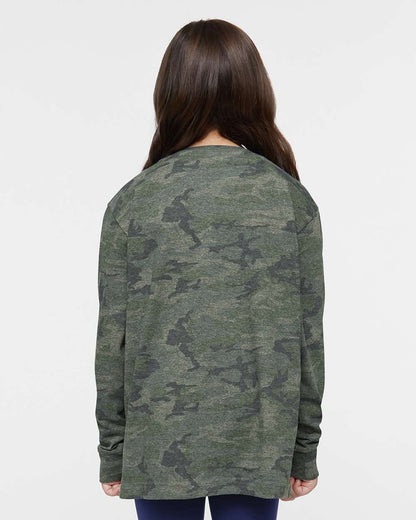 LAT Youth Fine Jersey Long Sleeve Tee 6201 #colormdl_Vintage Camo
