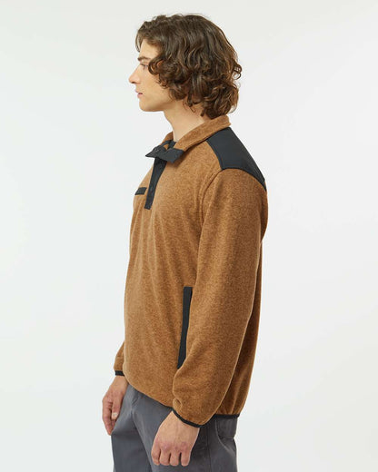 DRI DUCK Ranger Melange Fleece Pullover 7353 #colormdl_Saddle