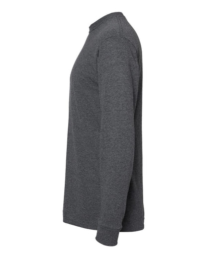 M&O Unisex Gold Soft Touch Long Sleeve T-Shirt 4820 #color_Dark Heather