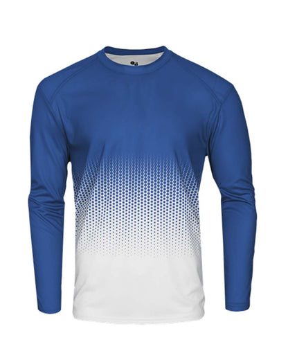 Badger Hex 2.0 Long Sleeve T-Shirt 4224 #color_Royal