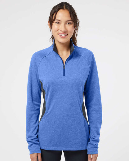 Adidas Women's Lightweight Quarter-Zip Pullover A281 #colormdl_Collegiate Royal Heather/ Carbon