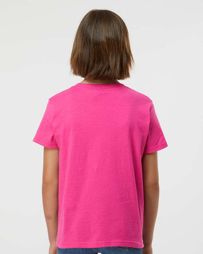 Tultex Youth Fine Jersey T-Shirt 235 #colormdl_Fuchsia