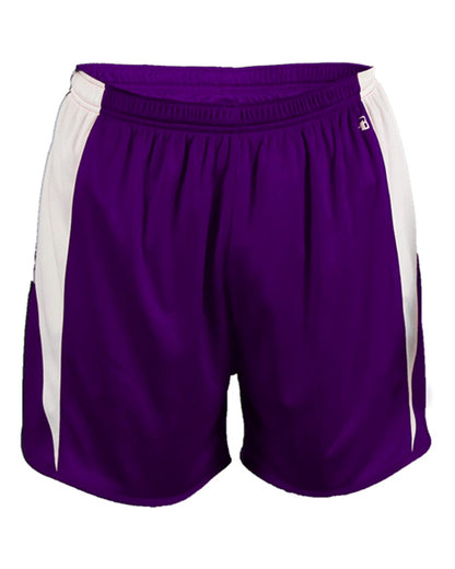 Alleson Athletic Men's Stride Shorts 7273 #color_Purple/ White