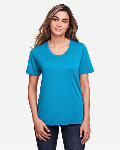 CORE365 Women's Fusion ChromaSoft™ Performance T-Shirt CE111W #colormdl_Electric Blue