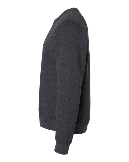 JERZEES Unisex Eco™ Premium Blend Ring-Spun Crewneck Sweatshirt 701MR #color_Black Ink Heather