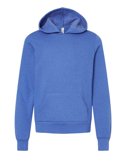 BELLA + CANVAS Youth Sponge Fleece Hoodie 3719Y #color_Heather True Royal