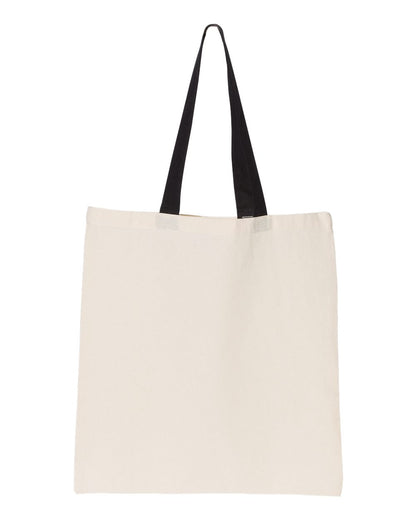 OAD Contrast-Color Handle Tote OAD105 #color_Natural/ Black