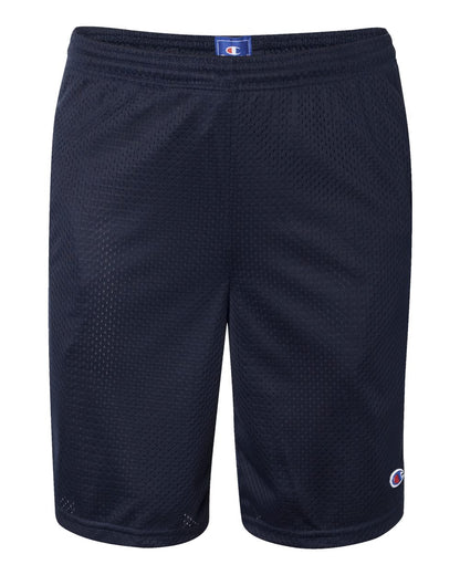 Champion Unisex Polyester Mesh 9" Shorts with Pockets S162 #color_Navy