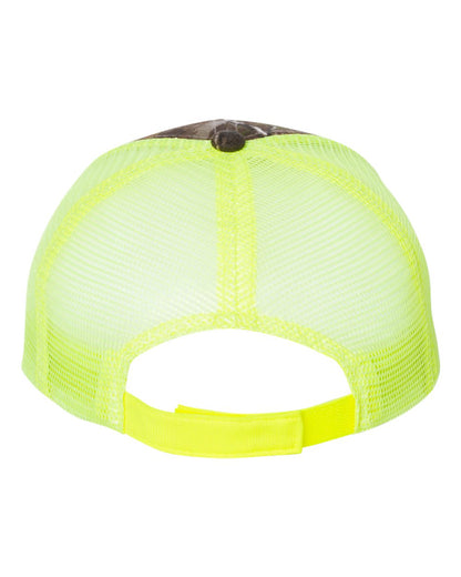 Kati Licensed Camo Mesh Back Cap LC5M #color_Realtree AP/ Neon Yellow
