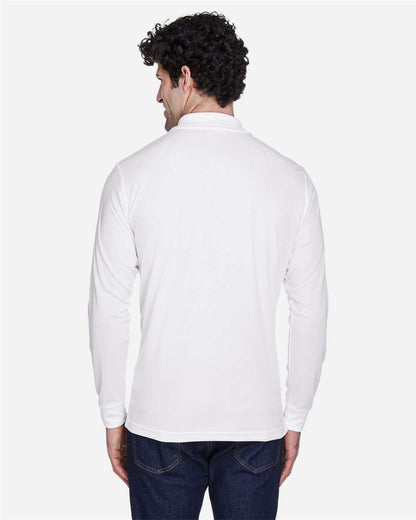 CORE365 Men's Pinnacle Performance Long Sleeve Piqué Polo 88192 #colormdl_White