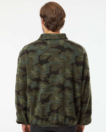 Burnside Polar Fleece Quarter-Zip Pullover 3052 #colormdl_Green Camo